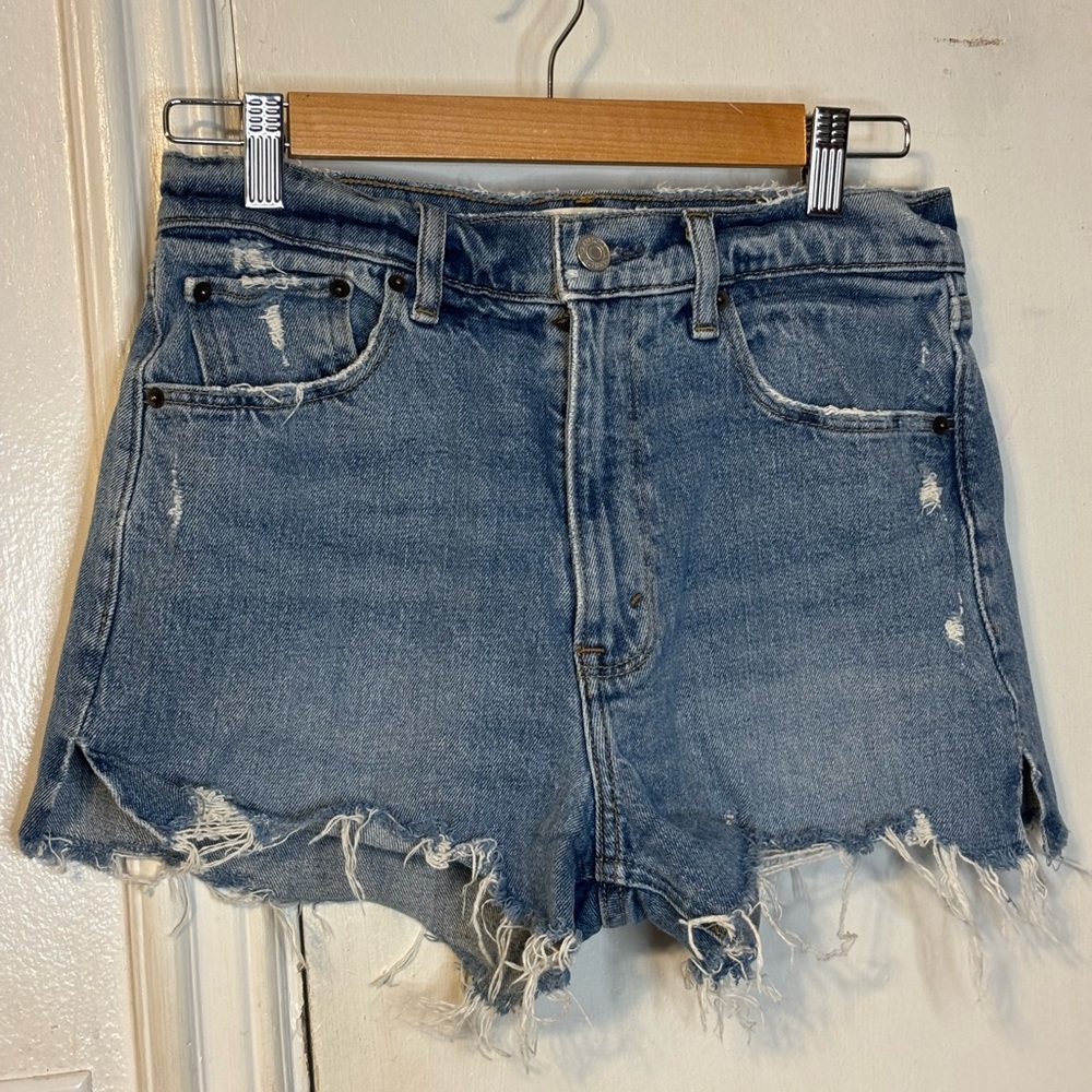 Abercrombie & Fitch Light Blue High Rise Shorts